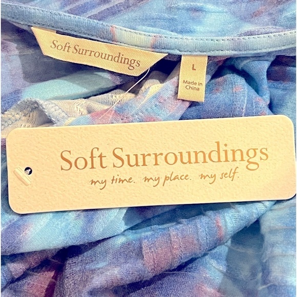 SOFT SURROUNDINGS Michelena Tunic Top Blues NEW - Picture 5 of 8